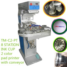 TM-C2-P zwei Ink Cup Pad Farbdrucker mit Förderband